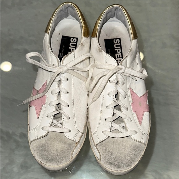 Golden Goose Women's White and Pink Sneakers - Picture 3 of 7